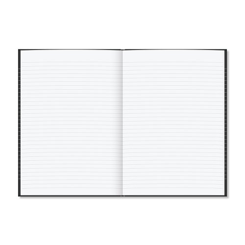RHINO A4 Hardback Notebook Casebound 192 Pages 8mm Lined - Image 2