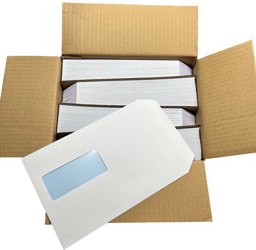C5 Envelopes Window Self Seal 90gsm White (Pack of 500) - Image 2