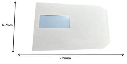 C5 Envelopes Window Self Seal 90gsm White (Pack of 500) - Image 3
