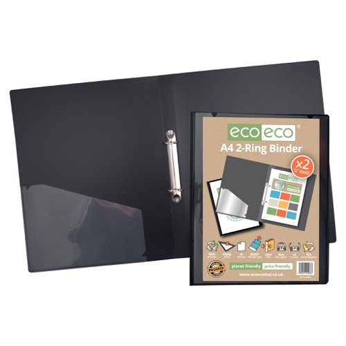 A4 95% Recycled Presentation 2 Ring Binder - Image 2